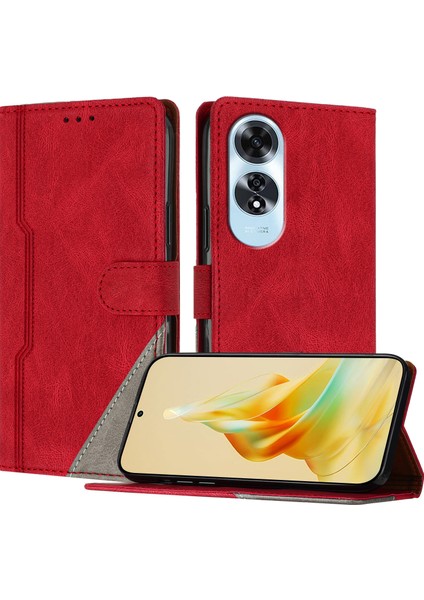 Oppo A60 4g Cüzdan Kılıfı Pu Deri Kart Kılıfı ile Uyumludur El Standı Özelliği (Yurt Dışından)
