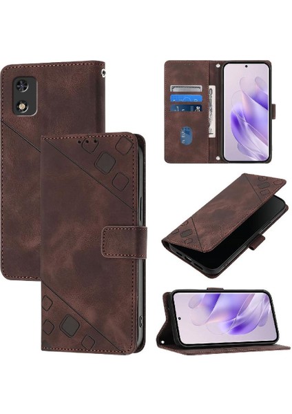 Tecno Pop 5c Manyetik Deri Kart Tutucu Cüzdan Flip Kapak Için Kılıf (Yurt Dışından)