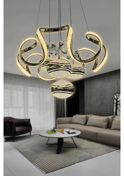 Eliza 4 Top Modern Salon - Oturma Odası (Işık Gücü Yüksek) LED Avize