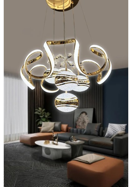 Eliza 4 Top Modern Salon - Oturma Odası (Işık Gücü Yüksek) LED Avize