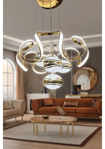 Eliza 4 Top Modern Salon - Oturma Odası (Işık Gücü Yüksek) LED Avize