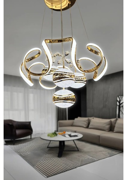 Eliza 4 Top Modern Salon - Oturma Odası (Işık Gücü Yüksek) LED Avize