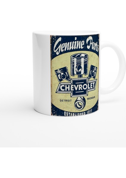 Chevrolet Piston Logolu Retro Kupa Bardak