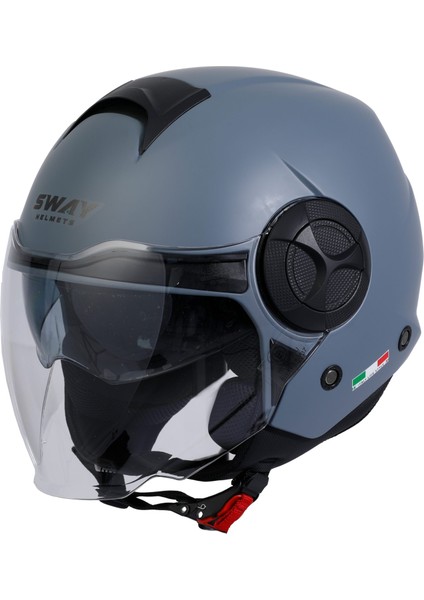 Sw 737 Mat Grey Yarım Kask