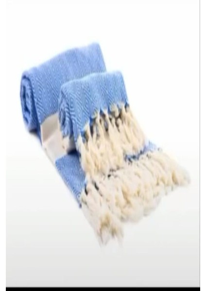 Elmas Desenli , 100 x 180 Mikrofiber Teknoloji ile Çabuk Kurur Peştemal Mavi Beyaz modelleri