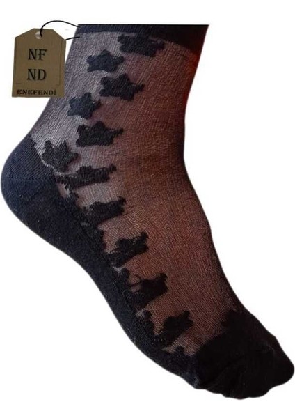 Tül Pamuk Elestan Çorap Siyah Çiçekli Kokulu Rahat Ten 36-40 Siyah 2 Adet fiyatları