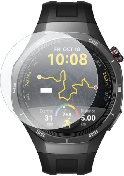 Huawei Watch 5 46MM Uyumlu 3 Adet Şeffaf Ultra Koruyucu Nano Jelatin