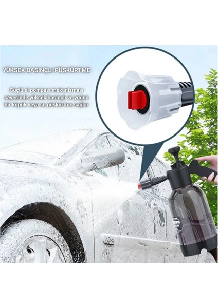 2 Litre Yüksek Basınçlı Araç Yıkama Köpük Püskürtücü El Pompası, Otomobil, Bahçe, Temizleme Pompası