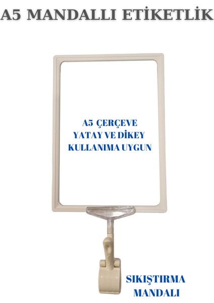 5 Adet Kırmızı A5 Mandallı Fiyat Etiketi Sepet Etiketi Çerçeveli Fiyat Etiketi Eşek Askılık Etiketi fiyatları