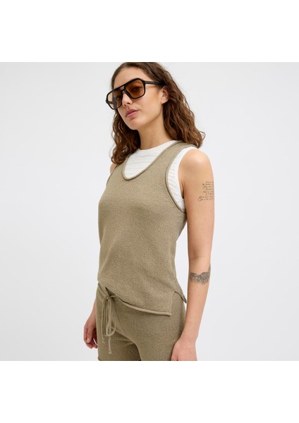 Kadin Kalin Askili Triko Bluz - Amara fırsatları