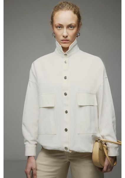 Oversıze Gabardin Ceket