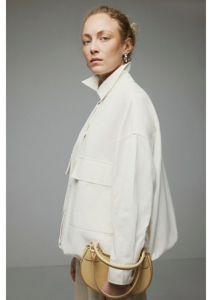 Oversıze Gabardin Ceket