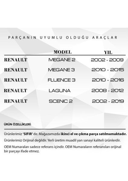 Renault Megane, Fluence,laguna, Scenic Için Ön Cam Silecek Suyu Fıskiye Memesi 2'li 8200082347 - 289300002R