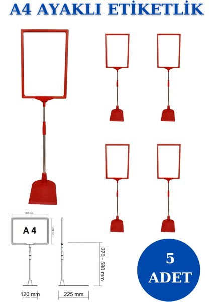 5 Adet Beyaz A4 Ayaklı Fiyat Etiketi Sepet Etiketi Çerçeveli Fiyat Etiketi Eşek Askılık Etiketi fiyatları