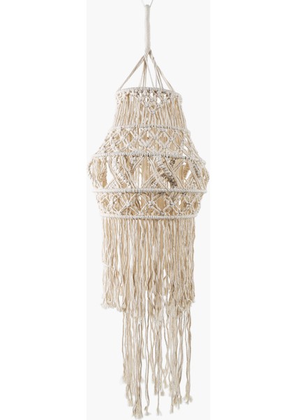 Makrome Chandalier Beyaz 35X105CM