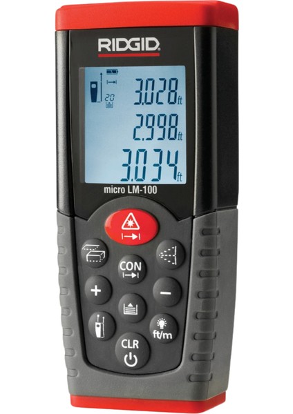 Rıdgıd 36158 Micro LM-100 50MT Mesafe Ölçer Lazer Metre