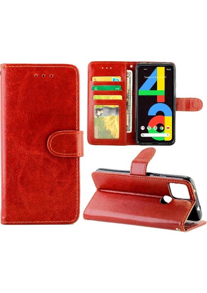 Google Piksel 4A 5g Kickstand Manyetik Kapatma Darbeye Pu Için Flip Case (Yurt Dışından) indirimleri
