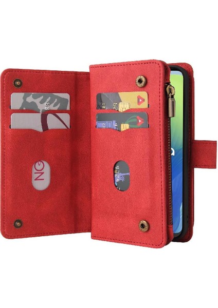 Kart Yuvası Standı Fermuar ile Motorola Moto G04/G24 Için Cüzdan Telefon Kılıfı (Yurt Dışından) indirimleri