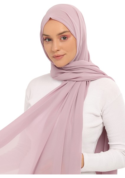 Hazır Pratik Lüks Boyunluklu Boneli Şifon Şal-Pudra modelleri