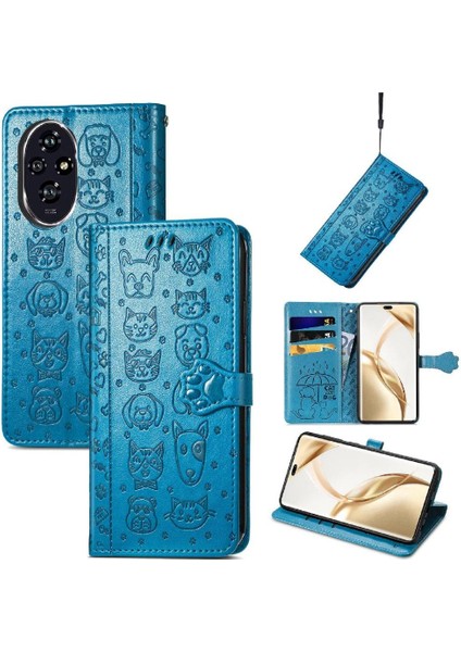 Onur Için Flip Case 200 Pro Kısa Kayış Deri Kılıf Darbeye Karikatür (Yurt Dışından)