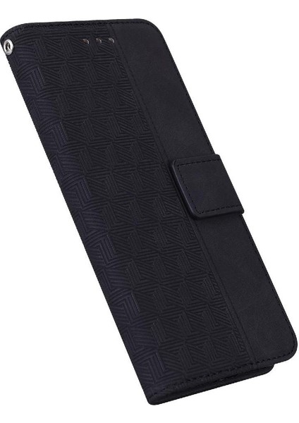 Onur Için Flip Case 200 Pro 5g Flip Folio Cüzdan Kapak Geometrik Kabartmalı (Yurt Dışından)