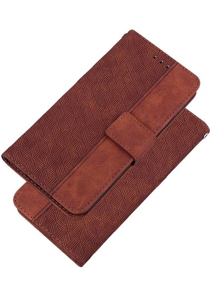 Realme Gt 6t Kickstand Özelliği Premium Pu Deri Geometrik Için Flip Case (Yurt Dışından)