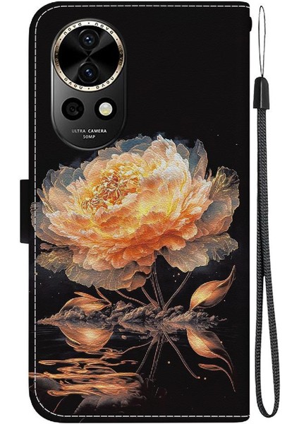 Huawei Nova 12 Için Kılıf Pu Deri Kart Yuvaları Manyetik Kapatma Cüzdan (Yurt Dışından)