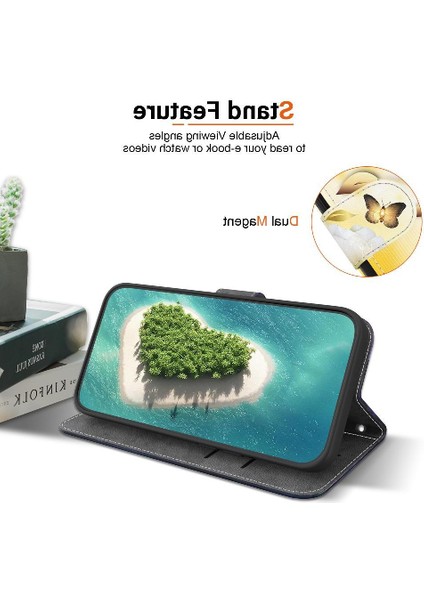 Tecno Pova 6 Pro 5g Kart Yuvaları Için Kılıf Manyetik Kapatma Pu Deri Çiçek (Yurt Dışından) modelleri