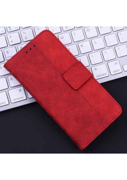 Onur Için Flip Case 200 Pro 5g Flip Folio Cüzdan Kapak Geometrik Kabartmalı (Yurt Dışından)
