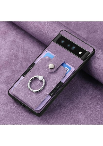 Google Piksel 6 Pro Crad Yuvası Standı Için Kılıf Manyetik Araç Montaj Halkası Tutucu (Yurt Dışından)