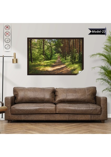 Statik Tutunma Özellikli Tablo - Poster Manzara (Model-23) 78 cm x 117 cm Bstmy