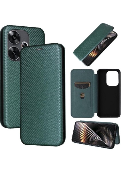 Kart Sahibinin Tam ile Flip Case Xiaomi Poco F6 Deri Folio Flip Case (Yurt Dışından)