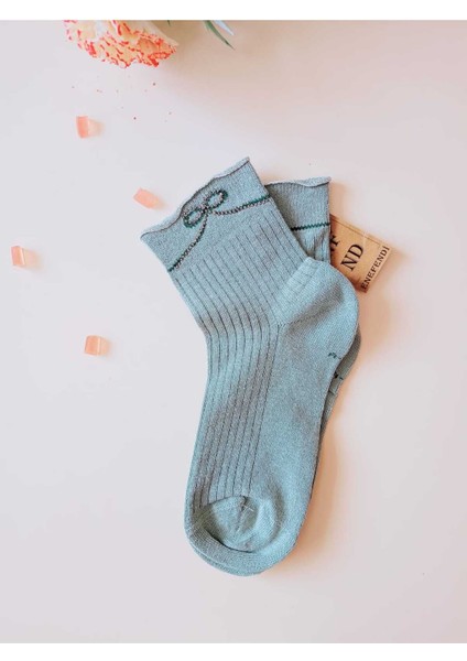 2 Çift Taşlı Kurdele Desenli Dikişsiz Rahat Hediyelik Kokulu Kahve ve Yeşil 36-40 modelleri