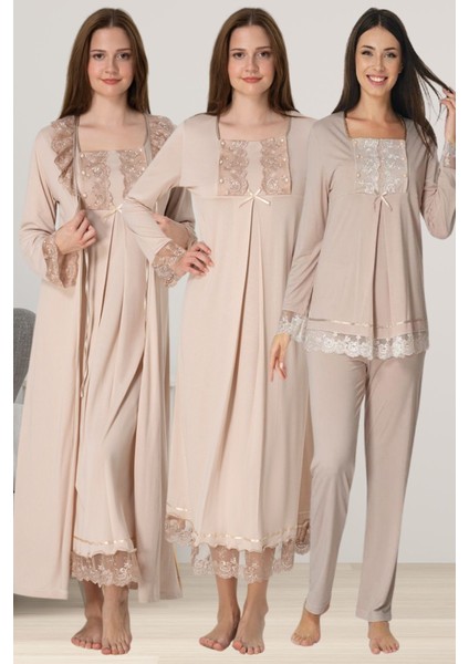 Kahverengi Hamile Lohusa Set