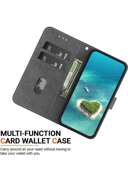 Realme C61 Pu Deri Cüzdan Kart Yuvaları Manyetik Kapatma Çiçek Için Kılıf (Yurt Dışından)