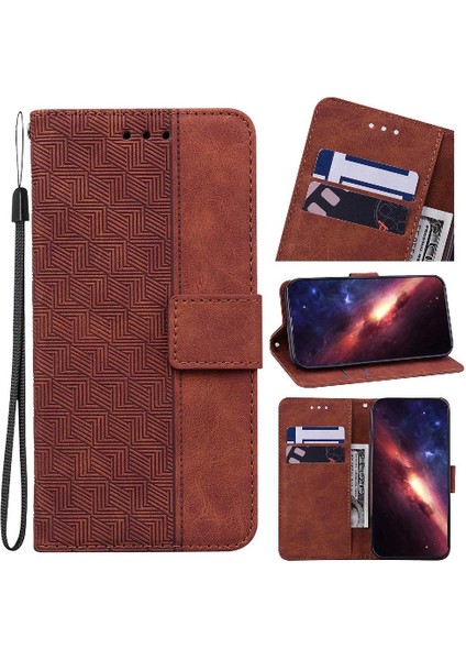 Realme C61 Flip Folio Cüzdan Kapak Premium Pu Deri Için Flip Case (Yurt Dışından)