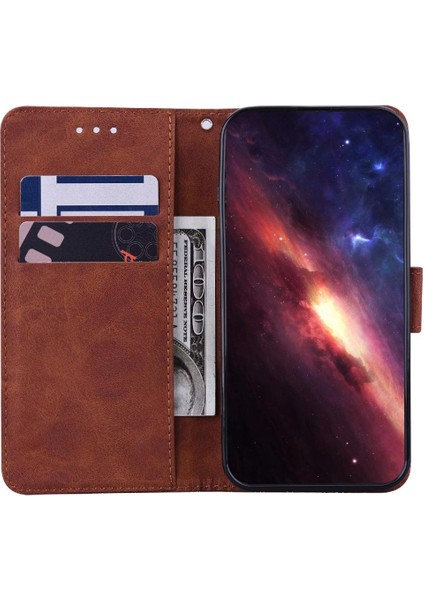 Realme C61 Flip Folio Cüzdan Kapak Premium Pu Deri Için Flip Case (Yurt Dışından)