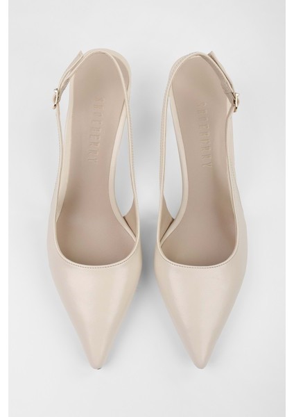 Kadın Estelle Ekru Cilt Stiletto