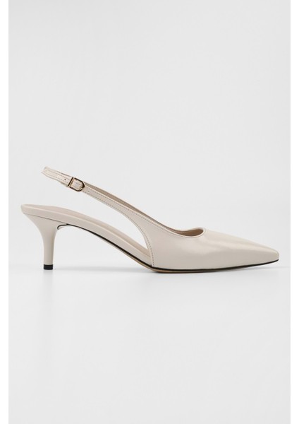 Kadın Estelle Ekru Cilt Stiletto