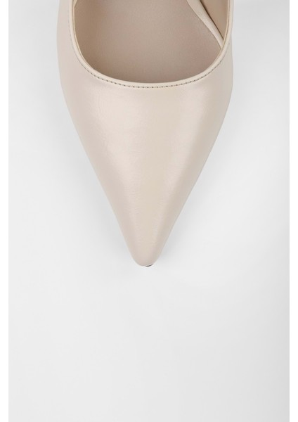 Kadın Estelle Ekru Cilt Stiletto