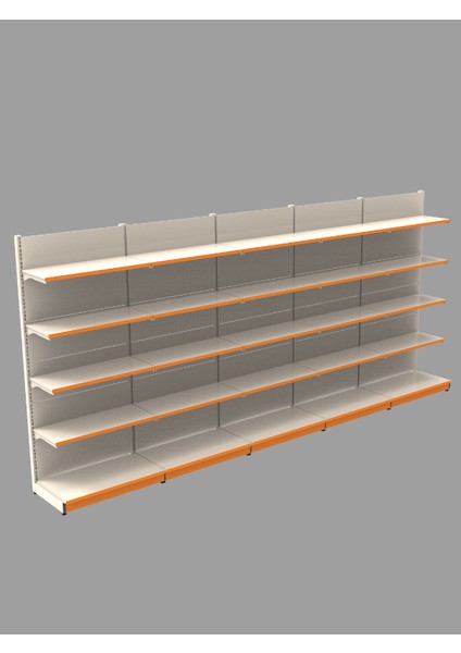 40x90x220 Cm - 40A/30*4 - 5'li Duvar Ünitesi Market Rafı