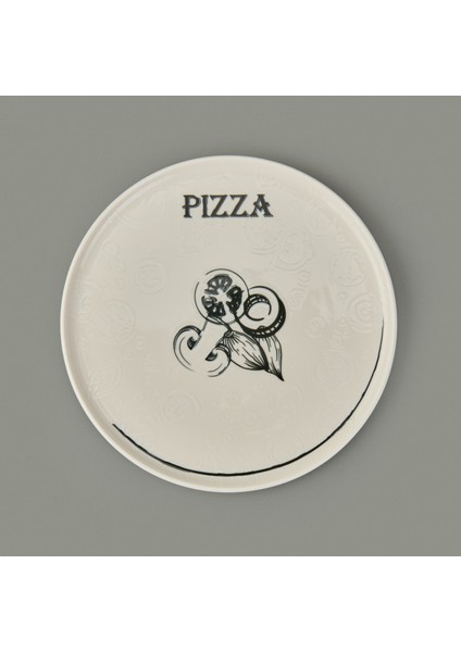 Kitchen Gourmet Pizza Tabağı - Krem / Siyah - 30 cm modelleri