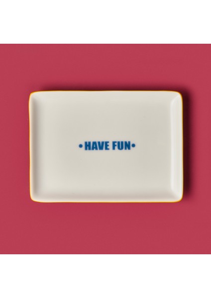 Kitchen Have Fun Servis Tabağı - Sarı / Mavi - 13X18 cm fırsatları