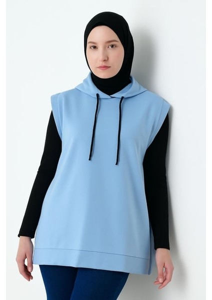 Mırach Curve Yanları Açık Büyük Beden Oversize Sweatshirt Süveter Modeli Sıfır Kol Tasarım