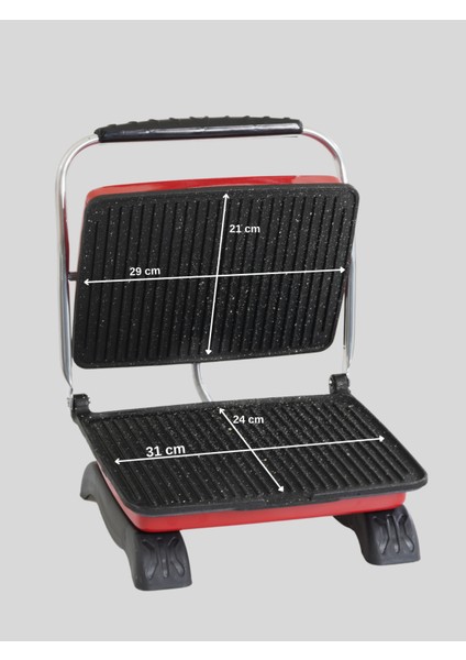 Tost Makinası Granit Yüzey ile Sağlıklı Pişirim | 1800 W Yapışmaz Granit tost makinesi