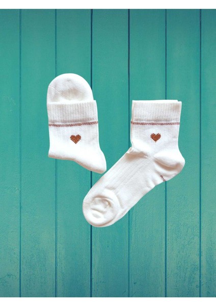 4 Çift Taşlı Kalpli Kokulu Likra Kısakonç Dikişsiz Çorap Pamuk Bej Ekru Vizon Kahve KADINÇORABI36-40 modelleri