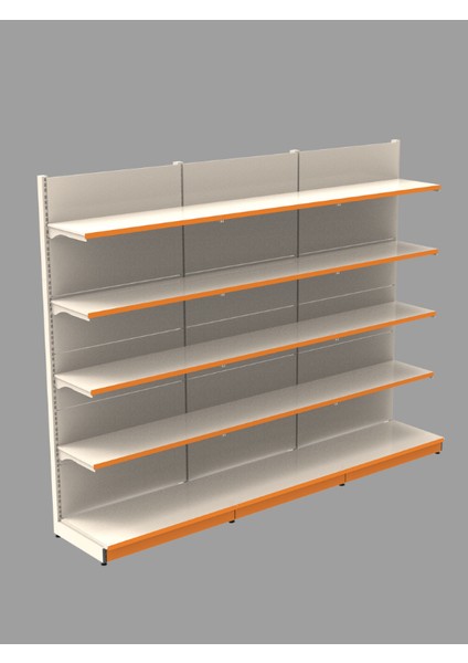 40x90x220 Cm - 40A/30*4 - 3'lü Duvar Ünitesi Market Rafı