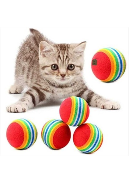 Interaktif Diş Çıkarma Oyuncak Karışık Renkli Kedi Köpek Çiğneme Oyun Topu 4,2 cm Tekli fırsatları