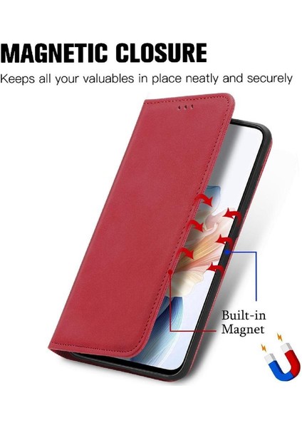 Oppo A2 5g Için Flip Case Deri Kılıf Darbeye Cüzdan Kapak Çevirin Basit (Yurt Dışından)