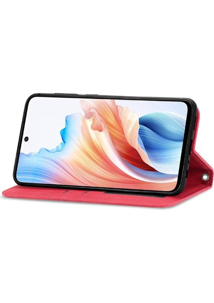 Oppo A2 5g Için Flip Case Deri Kılıf Darbeye Cüzdan Kapak Çevirin Basit (Yurt Dışından)
